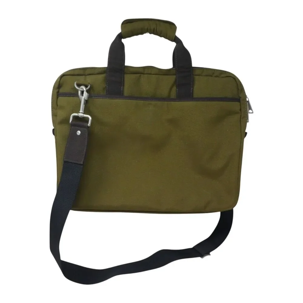 Jack Spade Green Canvas‎ Messenger Laptop Crossbody Bag